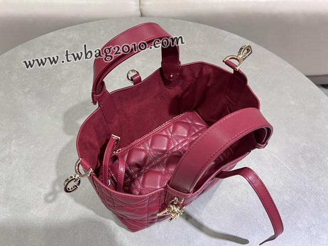Dior专柜新款迪奥小号Toujours手袋牛皮超大藤格纹休闲女包 djfk1234